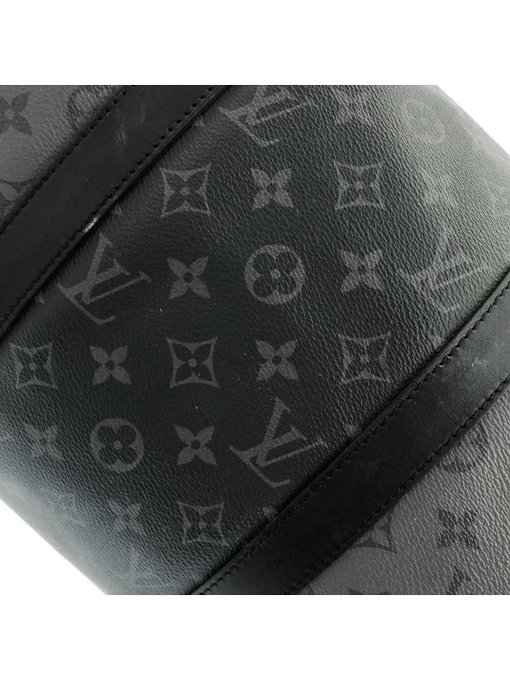 Louis Vuitton Monogram Eclipse Reverse Keepall Bandouliere 50 Boston Bag